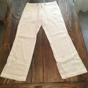 Joie white linen pants Size 4